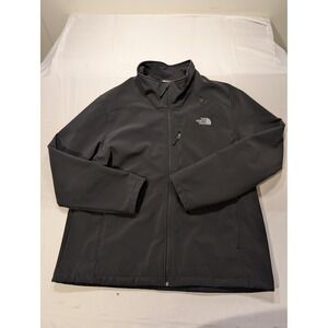 The North Face Mens 2XL Apex Bionic Softshell Jacket Black WindWall Full Zip